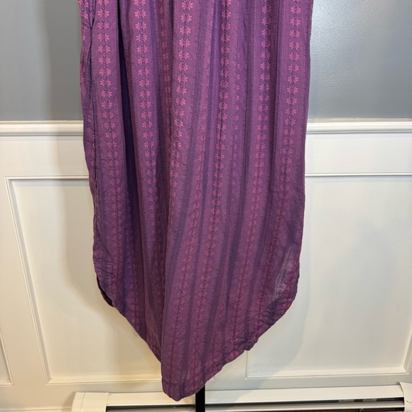 Free People Rodeo Midi Dress Purple Floral Button Front Size M - Picture 11 of 11
